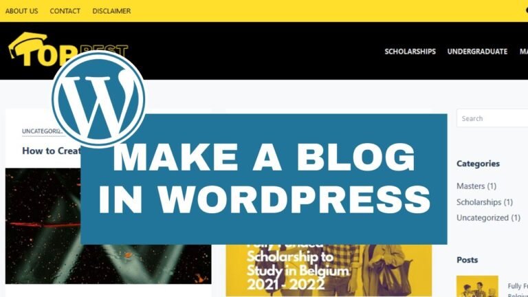 How to Create a Blog in WordPress