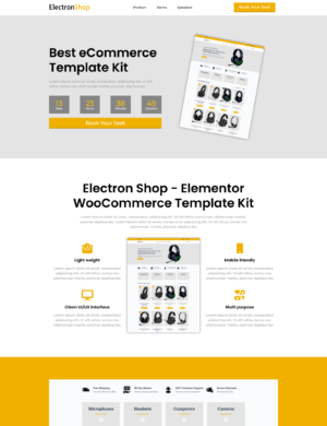 Event Launch Elementor Landing Page Template Kit Thumbnail